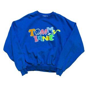 TommyInnit Limited Edition Crewneck Sweatshirt Blue Size S Tommy Innit